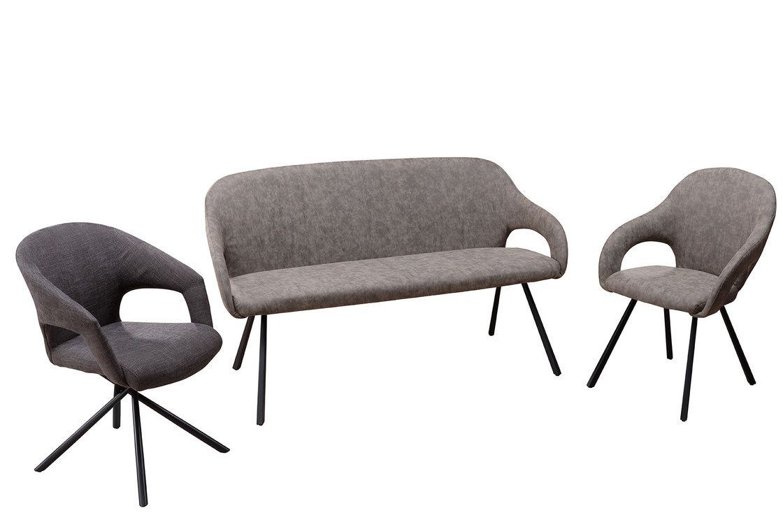 810*580*615mm Upholstered Dining Fabric Chair Modern Style  Powder Coating